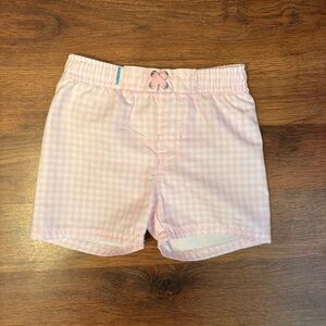 Ruggedbutts Pink Gingham Swim Shorts Size 18-24 months